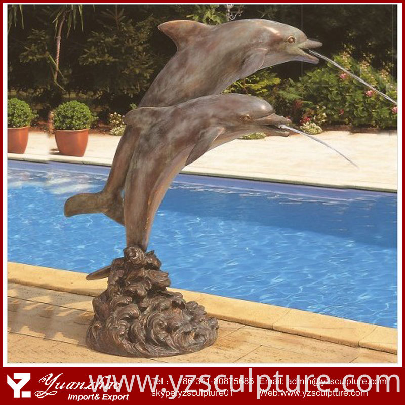 Bronze Dolphin Fountain 